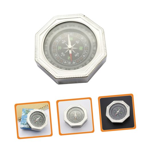LIOOBO Compass Magnetic Survival Gear Octagonal Shape Educational Compass Geology Tool for Backpacking