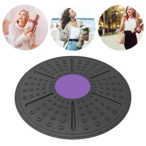 Wobble Balance Board Adults Stability Trainer Exercise Rocking Board for Standing Desk Portable Non-Slip Yoga Portable Balance Board Physical Therapy Purple 1PC