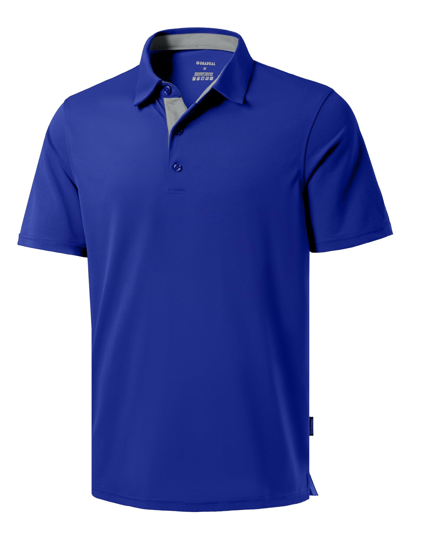 Men's Golf Polo Shirts Dry Fit Short Sleeve Shirt, Royal_Blue, M