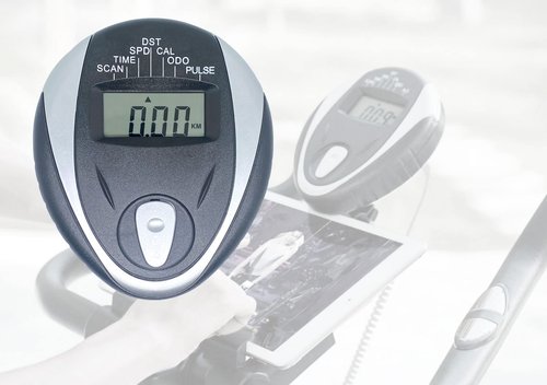 Replacement Speedometer & Heart Rate Monitor for Stationary Exercise Bikes – Compatible with 3.5mm Jack (1/8" TS Sleeve Cable)