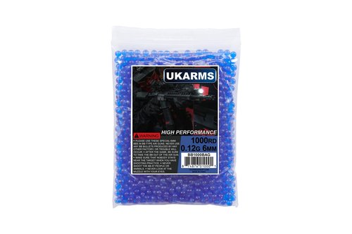 UKARMS 1000 Count 0.12g 6mm Airsoft BBS Bag Airsoft Pellets for Spring Airsoft Gun-Color Vary