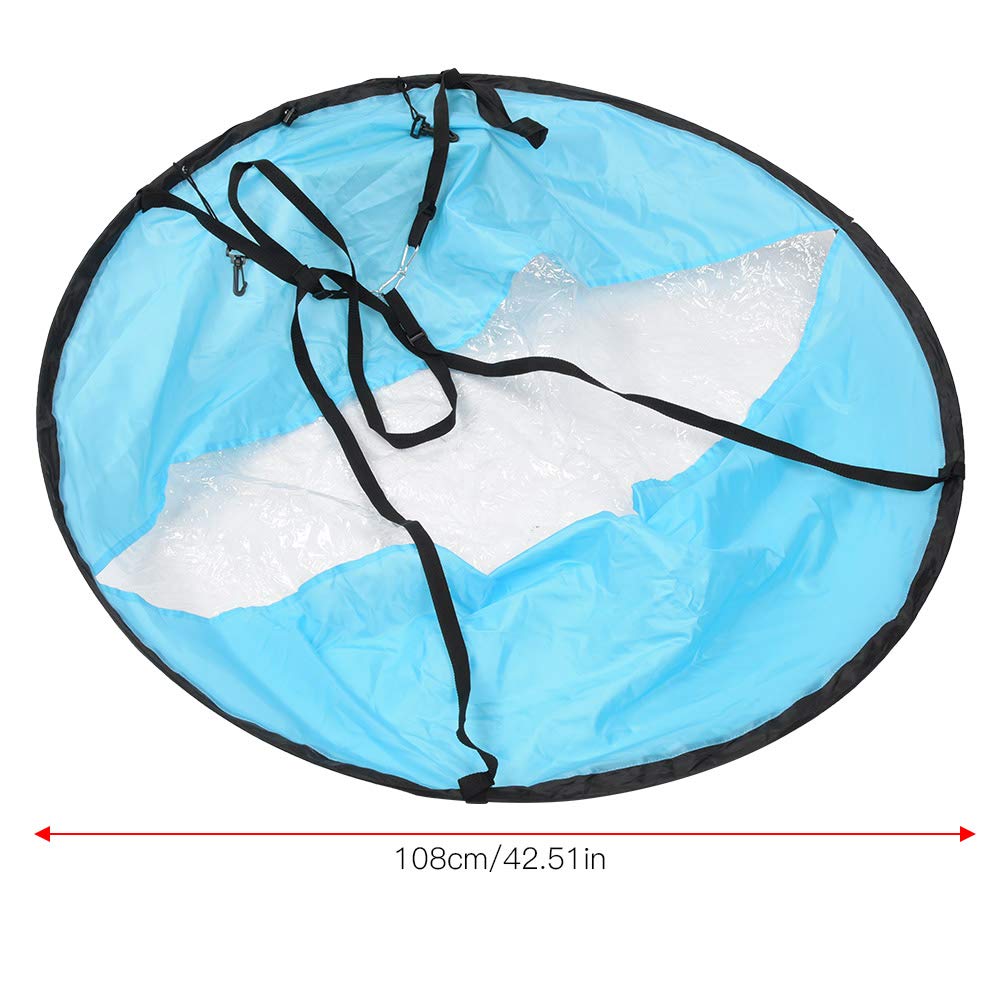 kayak sail kit,108cm per Portable Folding Downwind Wind Paddle Board Kayak Sail Sailboat for Kayak Canoe Boat accessories (Lake Blue)
