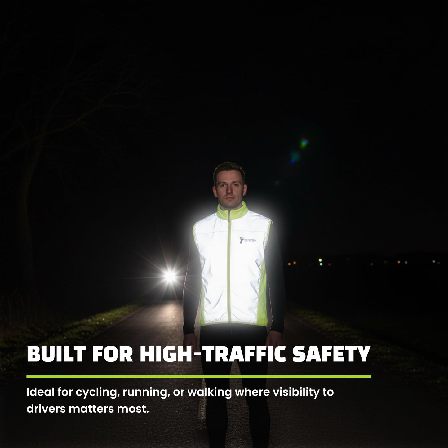 ReflecToes Reflective Safety Vest for Night Visibility – Hi Vis Running & Cycling Gilet – Lightweight, Breathable Outer Layer (Lightweight, X-Large)