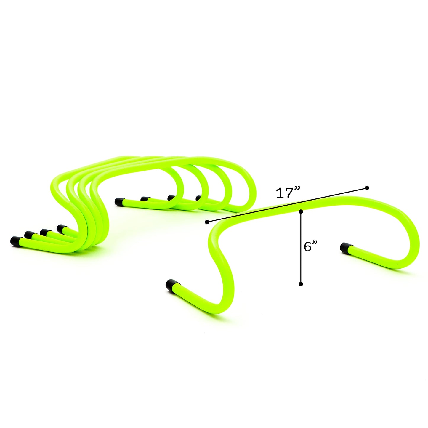 Trademark Innovations 6" Speed Training Hurdles Pack of 5 (Light Green)