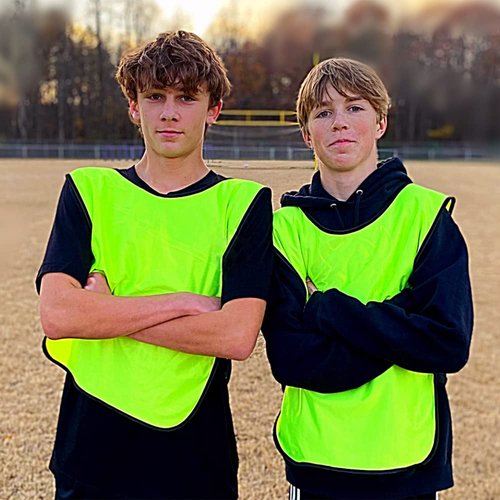 RE-HUO 6 Pack Scrimmage Vests/Sport Basketball Pinnies/Soccer Bibs for Kid and Adult (red, XL)