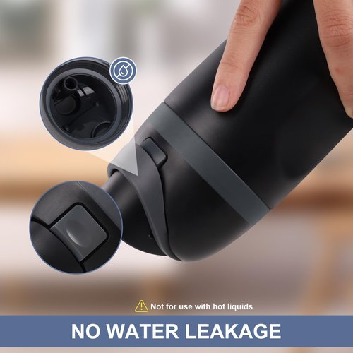 Renyqatt Replacement Lid for Owala Freesip, Compatible with Owala Cup 16oz 24oz 32oz 40oz, One Button Water Bottle Top Lid Replacement Accessory, Leakproof, BPA-Free (Black)