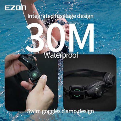 EZON C022Pro Heart Rate Monitor Armband with ANT+ & BLE Bluetooth,3ATM Waterproof - Adjustable Design for Running Cycling Gym, Compatible with Peloton/Wahoo/Polar/Strava