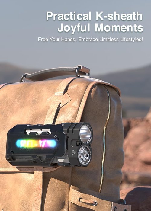 LOOP GEAR A-03 Flashlight Tactical K-Shape Sheath, Compatible with SK05PRO Mao／SK05PRO／SK05／SK05PRO Nichia