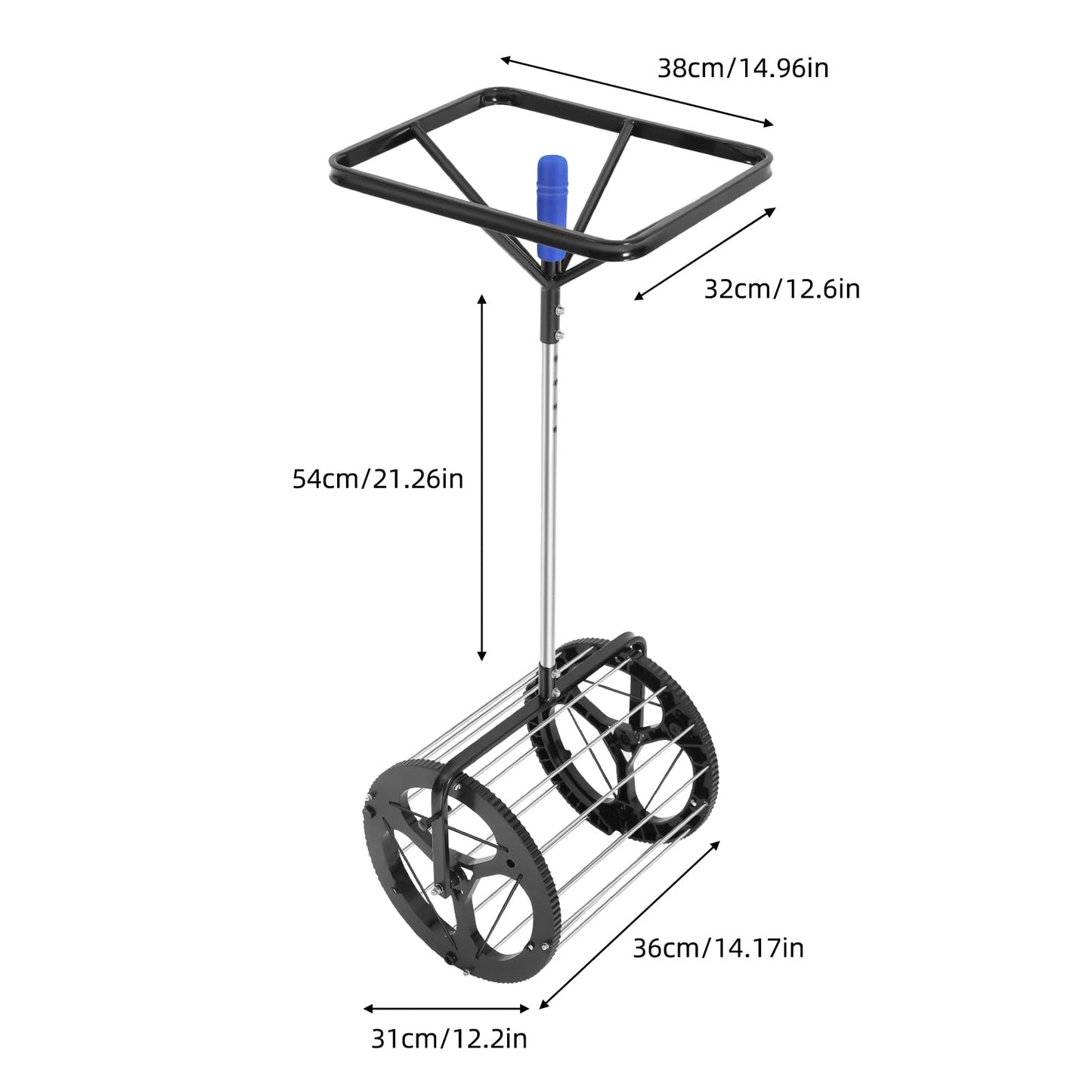 KeruRome Tennis Ball Hopper 80 Balls Automatic Collector Tennis Ball Retrievers Rolling Collector Basket Holder Roller Pickup Hopper Portable Ball Collectors for Picking and Storage Balls