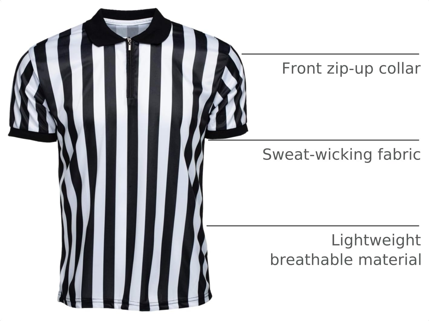 Murray Sporting Goods Men’s Referee Shirt Collared | Official Mens Ref Shirt Jersey Short Sleeve - Football Halloween Costume (X-Large)