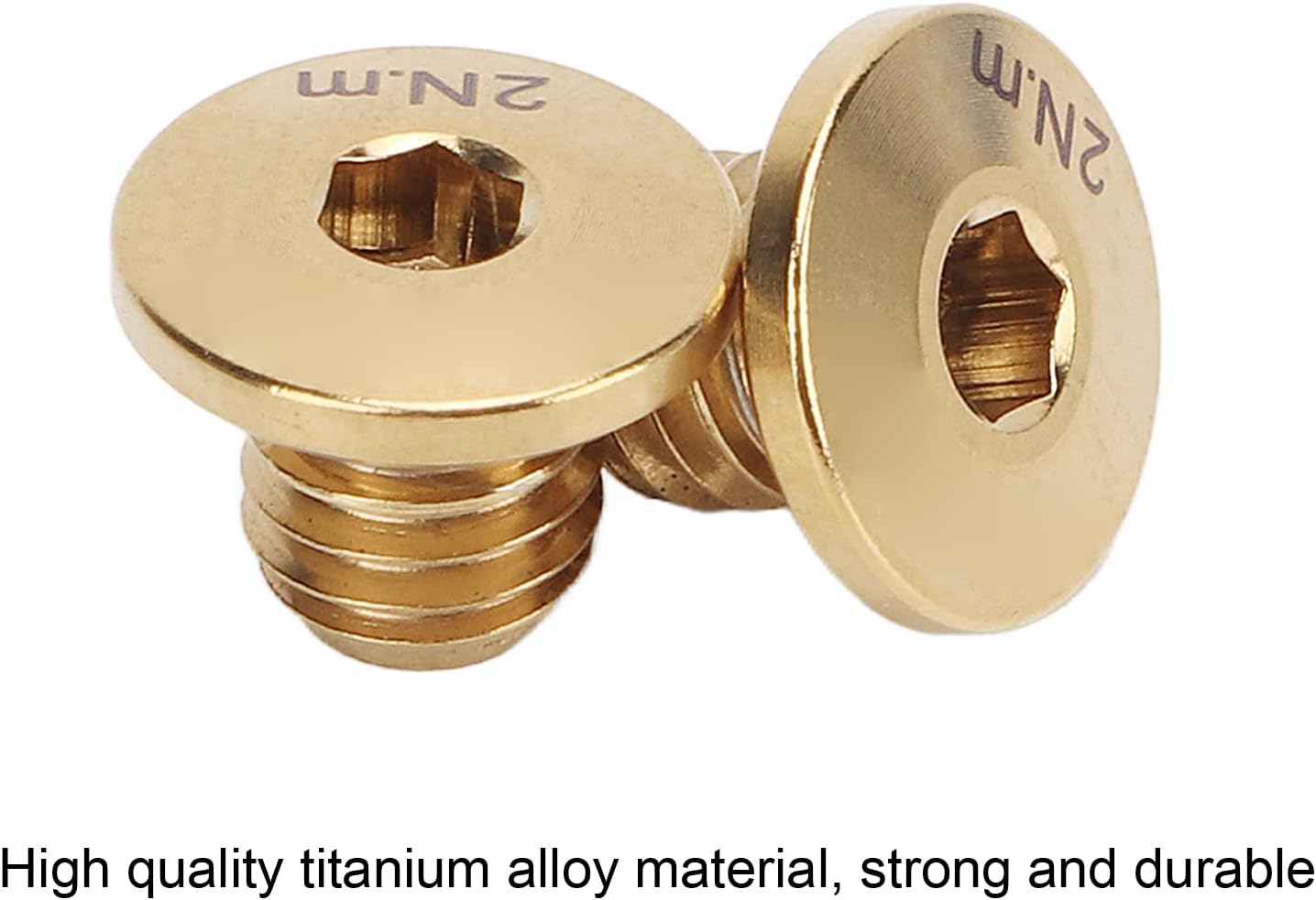Keenso Oil Cylinder Lid Bolt,Titanium Alloy Lightweight Hydraulic Brake Screw for M7000 M8000 M9000 M9020 (Gold)