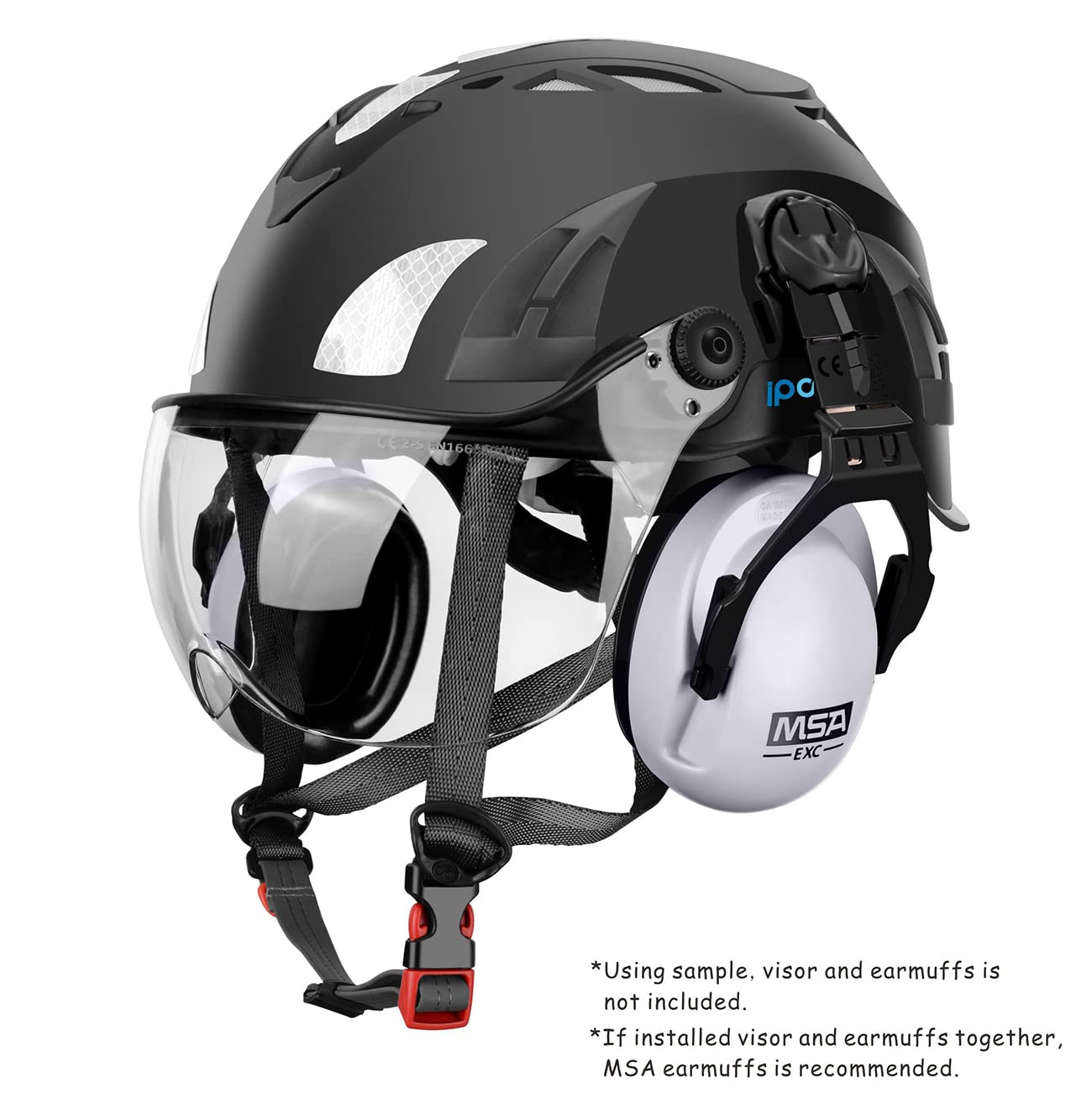 ipoob Adult Safety Hiking Climbing Caving Work Helmet (Large, Black)