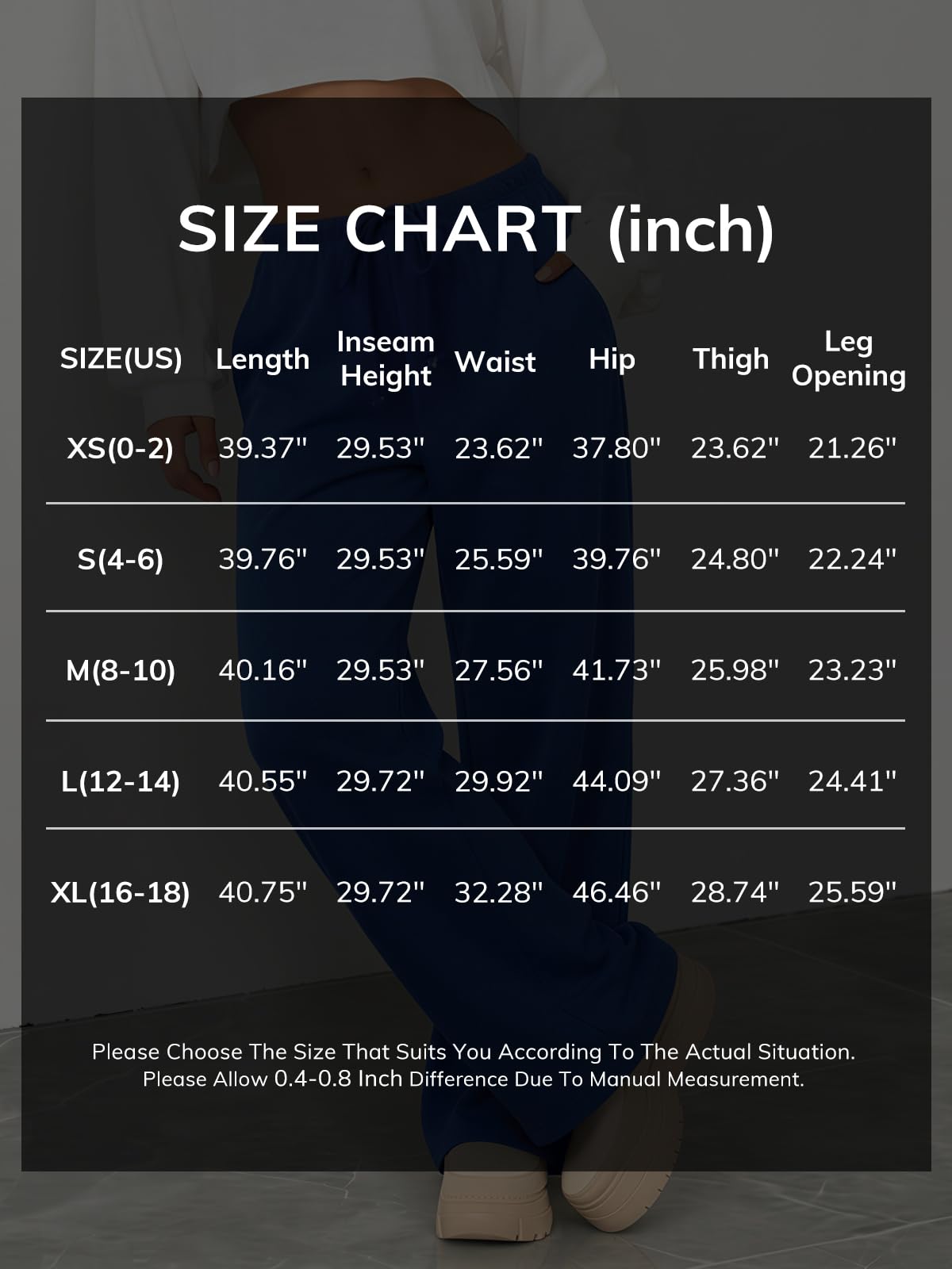 ATHMILE Womens White Wide Leg Sweatpants Long Straight Streetwear Drawstring Low Waist Casual Loose Baggy Workout Pants 2026