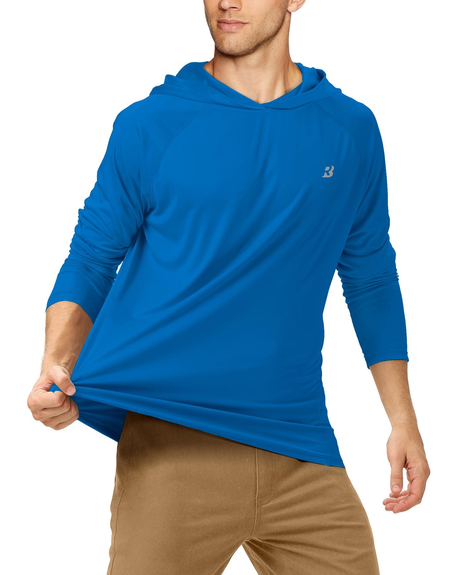 Roadbox UPF 50+ Fishing Shirts for Men Long Sleeve Sun Protection Lightweight Outdoor UV Hiking Shirts