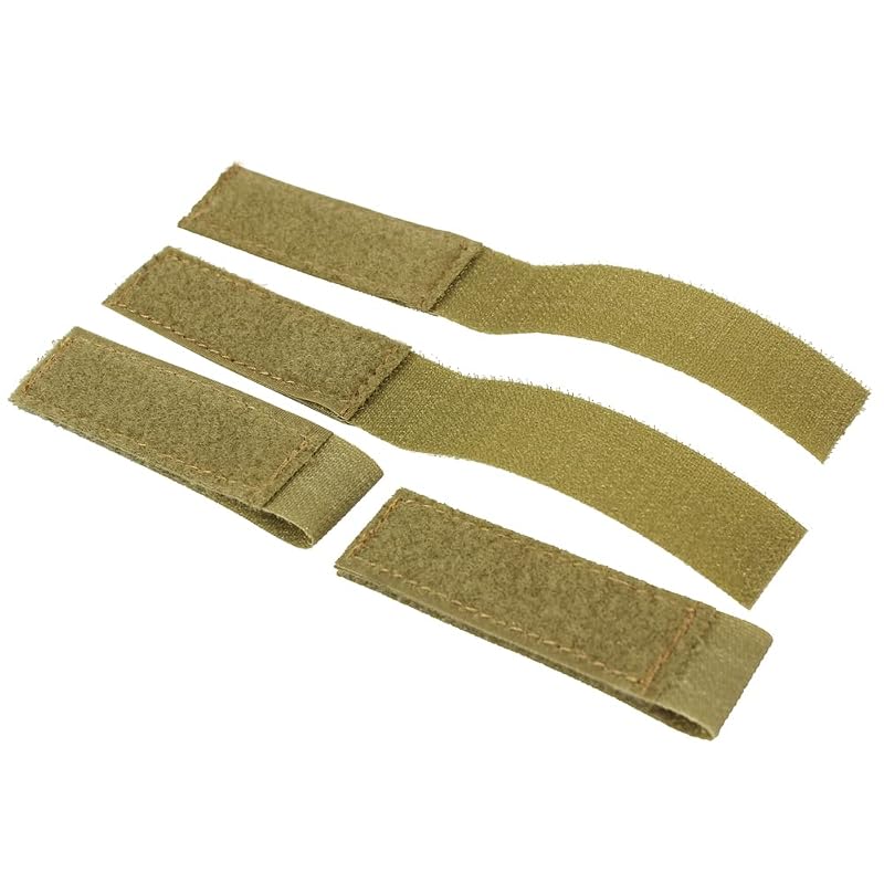 Molle Strips for Attaching Tactical ID Patches - 3-Inch High, 4-Count Tan