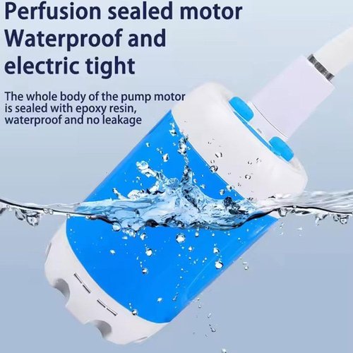 Portable Camping Shower Outdoor Camp Shower Pump, Rechargeable Outdoor Shower Head Sprayer with Digital Display, Rechargeable Electric Shower Pump for Camping Travel Car Washing (Blue 1pc)