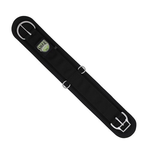 Weaver Equine ‎Straight Smart Horse Cinch, Anti-Slip Felt Lined Saddle Cinch Girth with Smart Cinch Buckle, Western Horse Riding Supplies, ‎Black