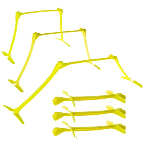 Yaegoo Pro 6 Pcs Adjustable Hurdles and 12 Pcs Speed Cones Set - Adjustable Height 6" 9" 12" for Soccer, Plyometric Speed Training, Carry Bag Included