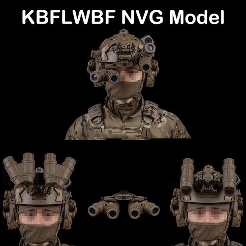 Tactical NVG Model with Battery Box, No Function NVG Decoration Model, Tactical Helmet L4G24 Mount Bracket, Outdoor Paintball Airsoft Helmet Accessories A