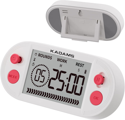 KADAMS Pomodoro Timer with Interval Countdown - Study, Gym & Exercise Timer with Magnets Stand (Blue)