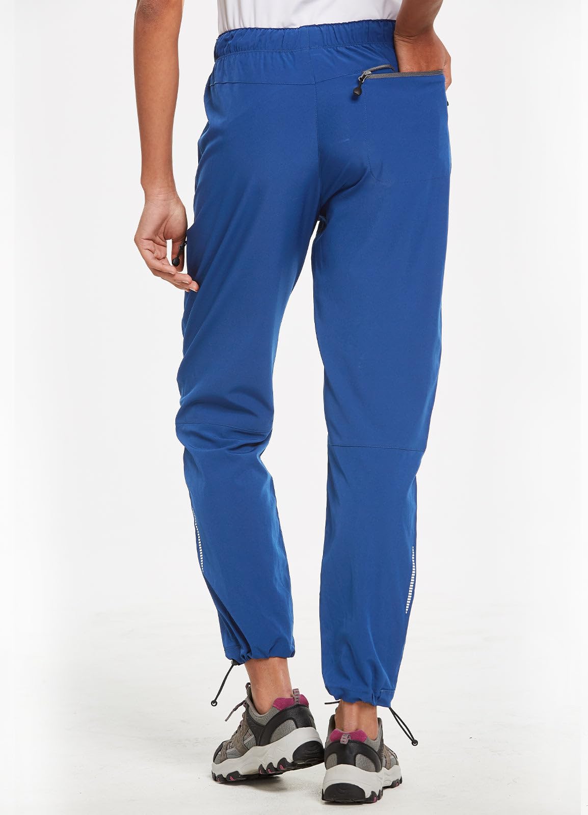 baleaf Cargo Pants for Women Petite Joggers Lightweight Quick Dry Pant Water Resistant 27'' Travel Workout Athletic Trip 27''-Bayou Blue 3XL