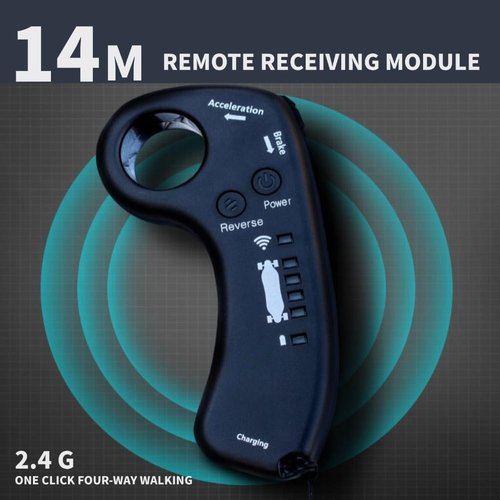 Electric Skateboard Remote, Suitable for Smart Four Wheel Double Drive Electric Scooter, 4 Speed Controller Electric Skateboards, LED Power/Modes Indicator, TypeC Charging