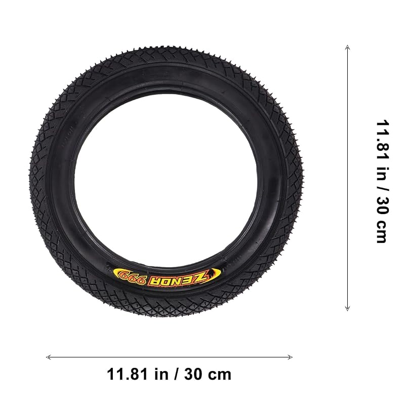 12 Inch Kids Bike Replacement Tire with Anti-Skid Rubber Tread