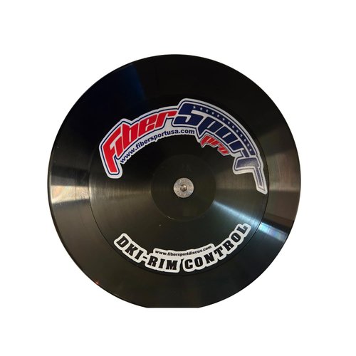 FiberSport Discus PRO, 1.6 Kg Discus, Black Anodized Aluminum Plate, 82% Rim Galvanized, Boys High School