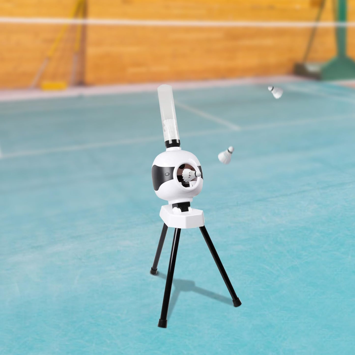 IOUSSJC Badminton Training Machine, Automatic Shuttlecock Launcher, Badminton Training Device for Indoor & Outdoor Practice, Fixed Point Serve
