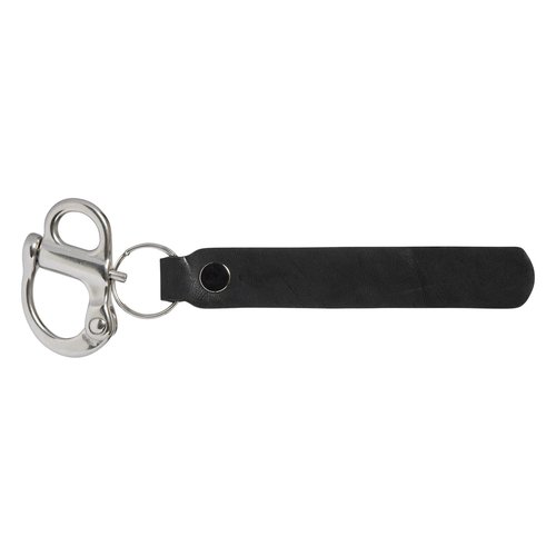 WorkingFire Firefighter Quick Release Shackle with Leather Handle for SCBA MASK Marine Grade Stainless Steel Fixed Snap Shackle Lanyard