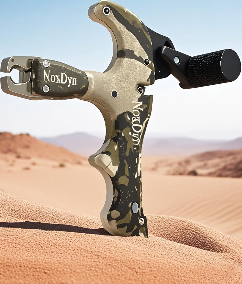 NoxDyn Camo Bow Release for Compound Bow, 4-Finger Archery Release 360° Rotatable Thumb Release for Compound Bow