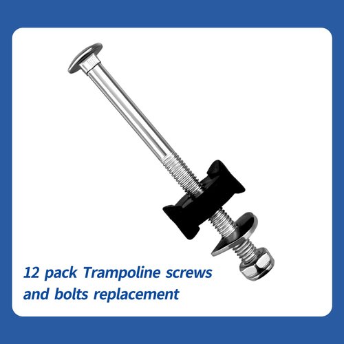 MSSVIGING 12 Pcs Trampoline Screws and Bolts, M6 X 80mm Trampoline Screws Replacement for Legs-Simple Repair Your Trampolines