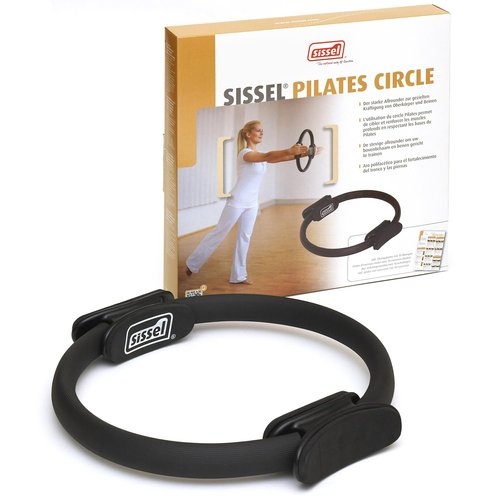 SISSEL Pilates Circle | Diameter 15 inches | Anti-Slip Rubber Coating & Foam Padding | Effective Full-Body Workout | for Home & Gym Use | Includes Exercise Poster