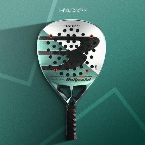 BULLPADEL Padel Racket HACK 04 2025| Professional Diamond Shape Pala Padel | TriCarbon 3D & MultiEva Core | Total Channel Aerodynamics & TriCore Stability| Dynamic Power & Enhanced Control Smart Holes