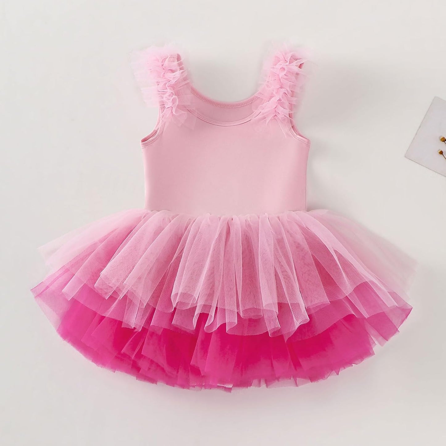 KARETT Toddler Ballet Outfit Sleeveless with Snap Gymnastics Leotards for Girls 1-7Y