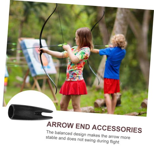 TOBBOMEY 50pcs Arrow Tails Plastic Arrow Covers for Accessories for Hunting and Training Comfortable Pulling
