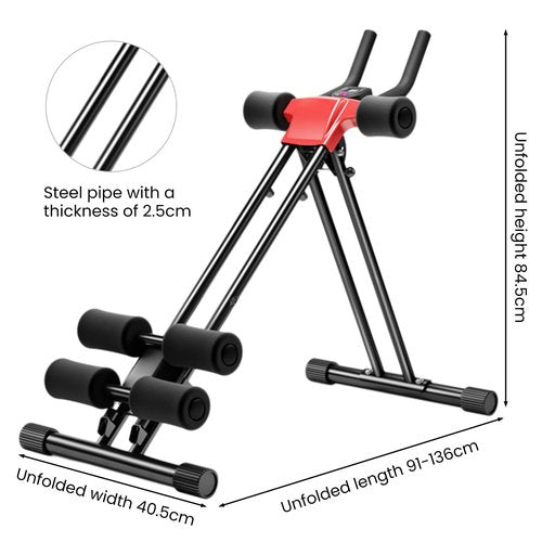 Ab Workout Machine & Abdominal Trainer for Home Gym, Studio,5 Adjustable Heights, Core Strength Training Equipment,Multifunctional Fitness for Men, Women, Beginners to Advanced