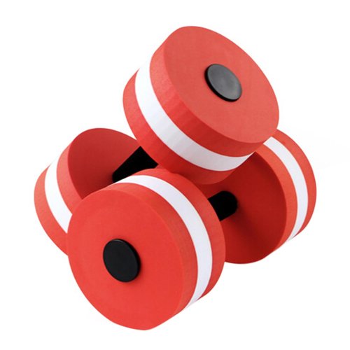 qorkhogr Water Weights Exercise Dumbells, Water Weights Pool Exercise Dumbbells, Aerobic Foam Dumbbell Pool Resistance for Aerobics Weight Loss Red