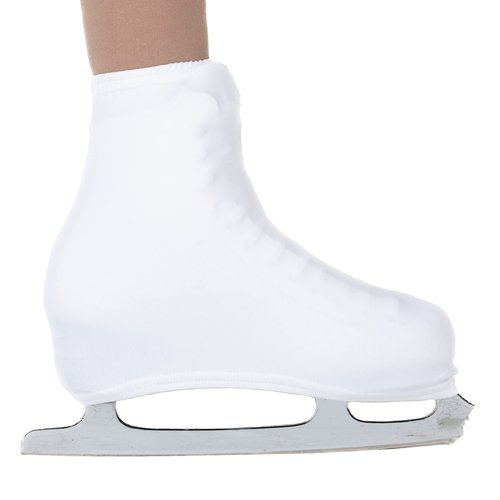 CRS Cross Skating Boot Covers Lycra Ice Skate Covers. Performance Ready Protection for Figure Skates, Ice Skating, Roller Skates. (White, Youth)