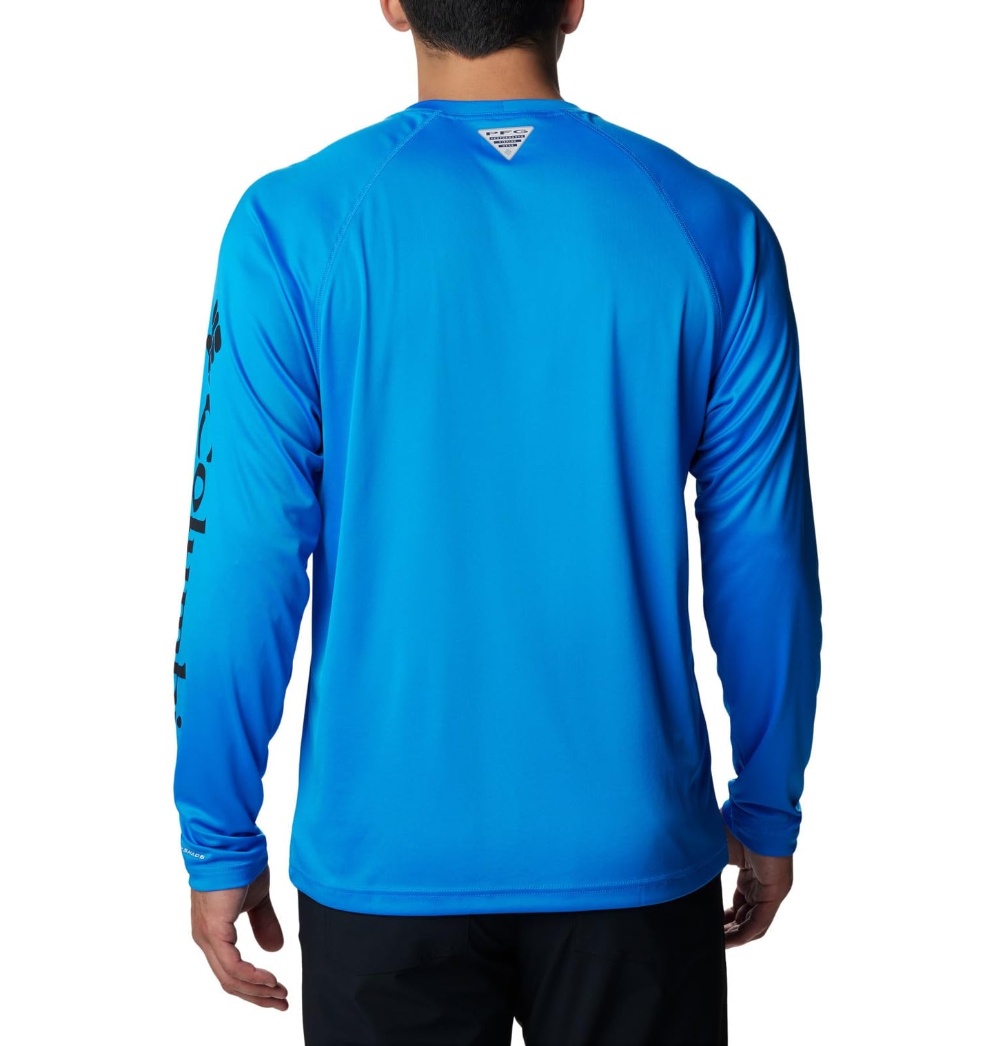 Columbia Men's Terminal Tackle Long Sleeve Shirt, Hyper Blue/Black Logo, 5X Tall