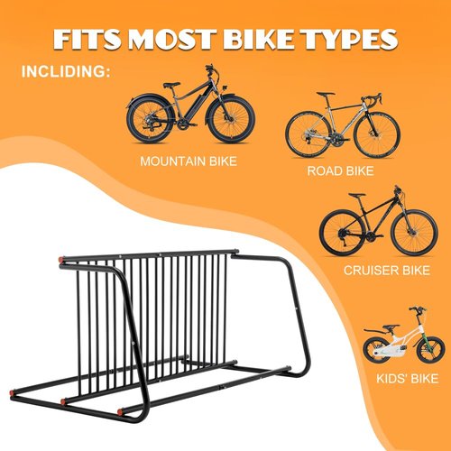 ZHZXWKK 10 - Bike Floor Bike Rack,Metal Double - Sided Grid Bicycle Floor Storage Solution, Sleek Freestanding Bike Organizer for Garages, Streets, Storefronts & Schools