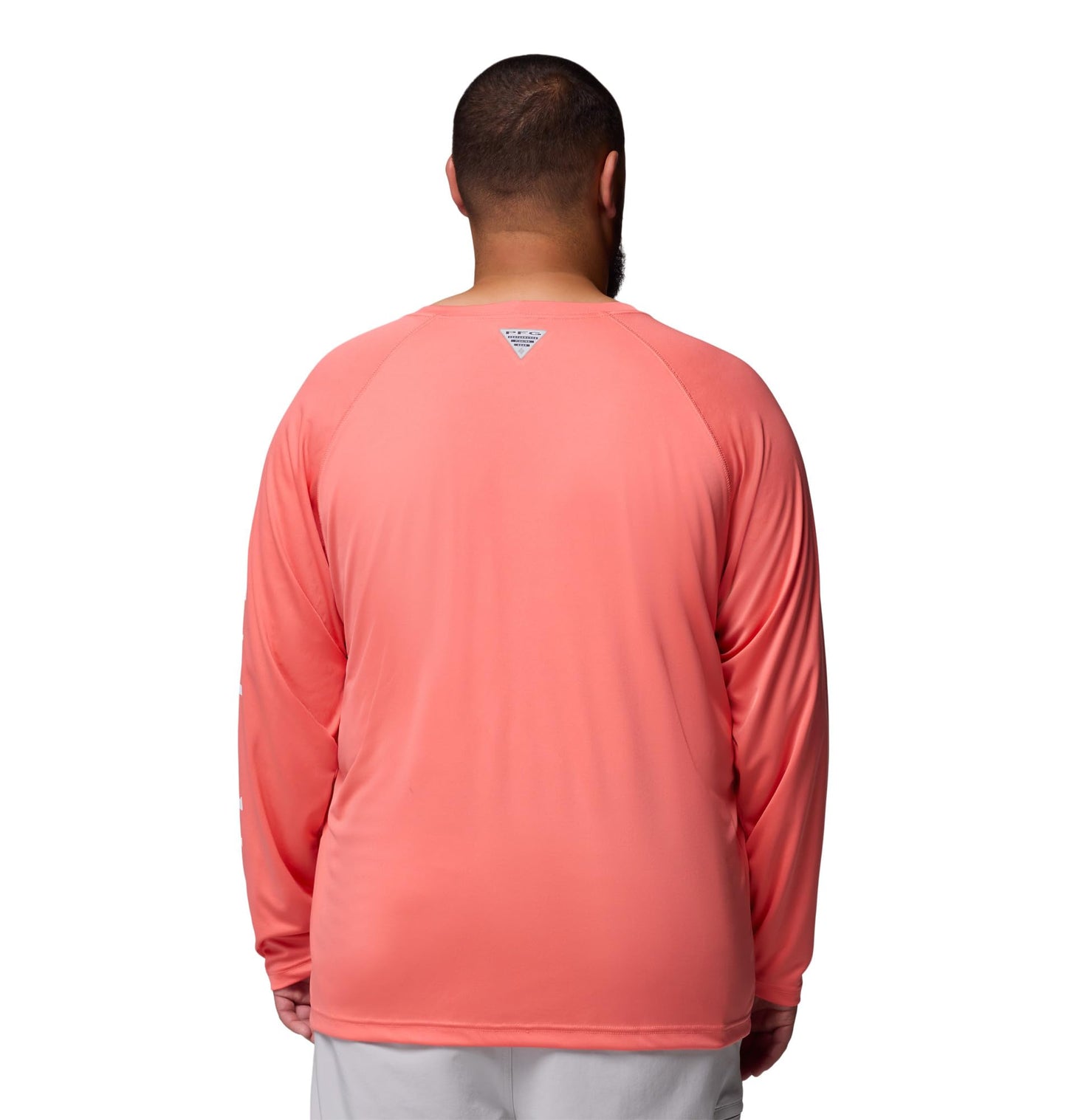 Columbia Men's PFG Terminal Tackle Long Sleeve Fishing Shirt, Melonade/White Logo, 3X