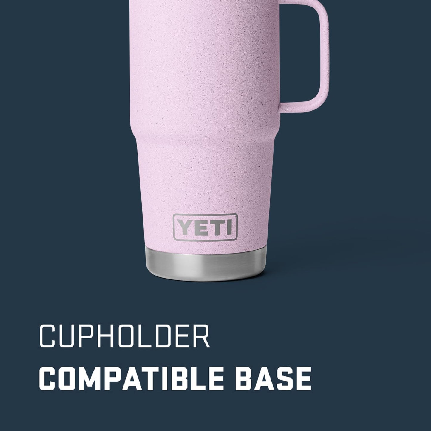 YETI Rambler 20 oz Travel Mug, Stainless Steel, Vacuum Insulated with Stronghold Lid, Cherry Blossom
