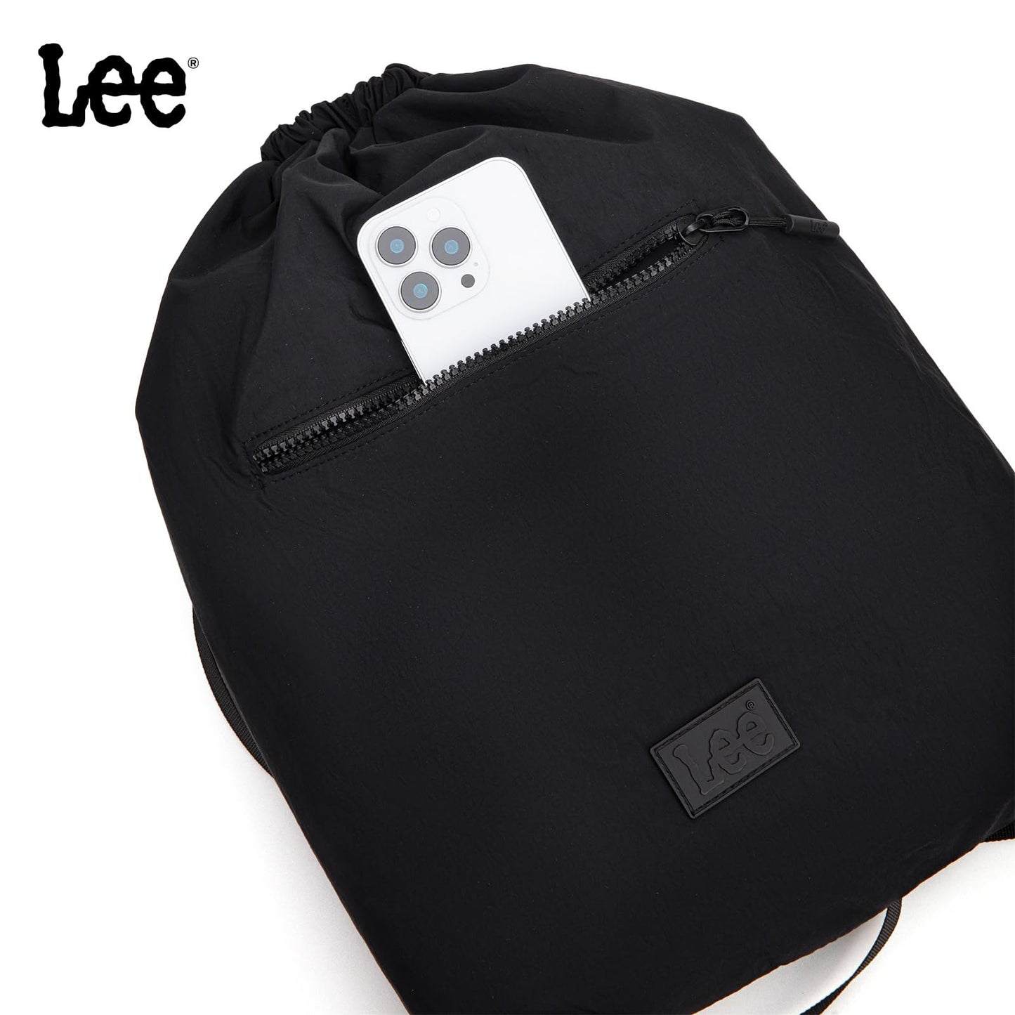 Montana West Lee Drawstring Backpack Bag Lightweight Small Gym Swim Beach Bag Water Resistant Sports Sackpack for Men Women, LEE48-002BK