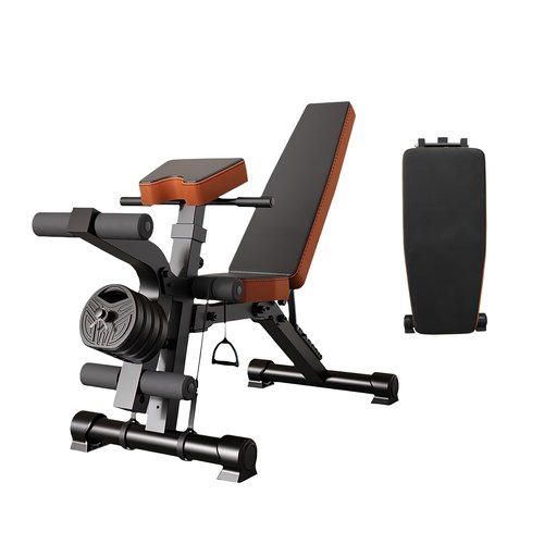 PENSUN Adjustable Weight Bench, Foldable Workout Bench Press for Home Gym Exercise, Flat Incline Decline Sit Up Position for Full All-in-One Body Strength Training W/Leg Extension and Preacher Pad