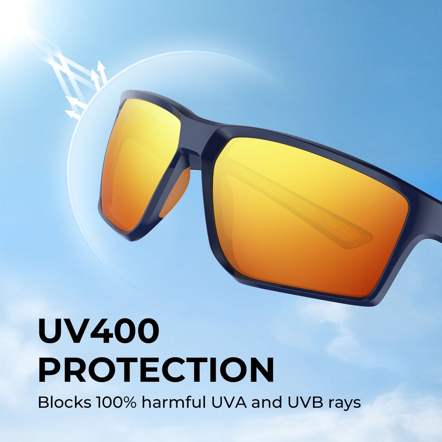 KastKing Osage Polarized Sport Sunglasses for Men and Women, Ideal for Driving Fishing Cycling Running, UV Protection