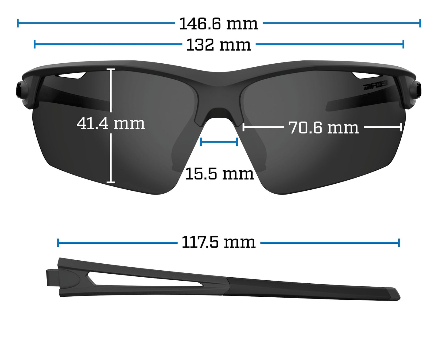 Tifosi Optics Navar FC Sunglasses (Satin Vapor, Smoke Red Mirror)
