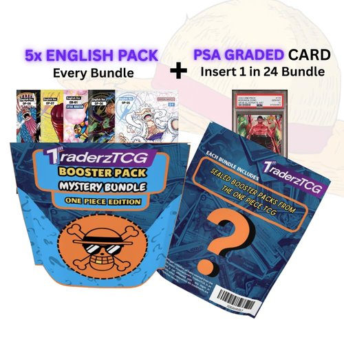 TraderzTCG One Piece TCG English Booster Pack Bundle – (5 Pack English) - Perfect for One Piece Cards Game Fans, Anime Collectors, and TCG Enthusiasts
