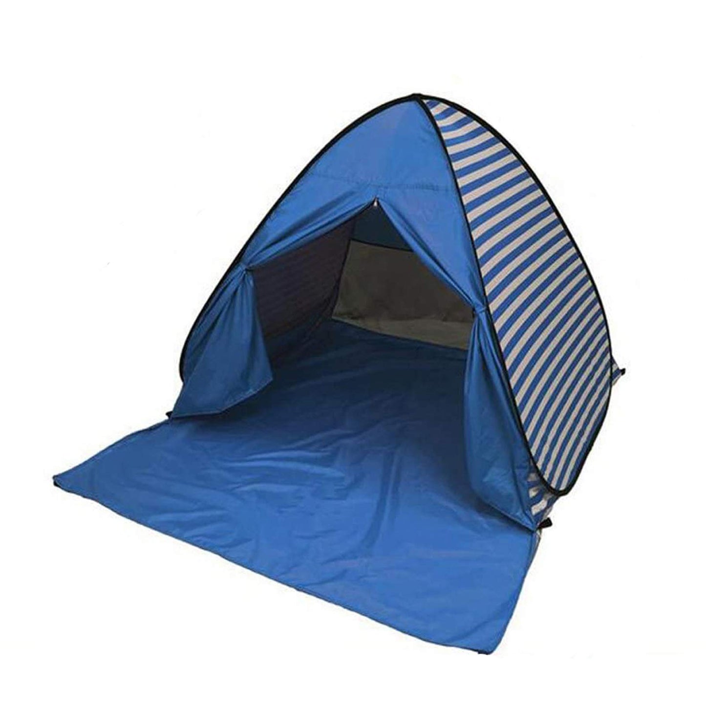 YBK Tech New Stripe Style Automatic Pop Up Beach Tent UV Protection Instant Portable Quick Cabana Sun Shelter for 2-3 Persons (Dark Blue)