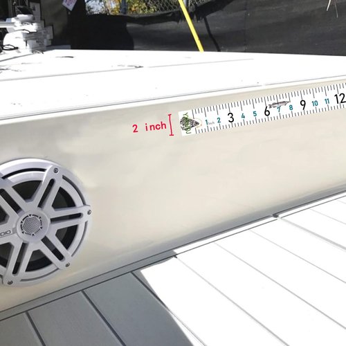 51 Inch Fish Measuring Tape Sticker for Boat 3Pcs Waterproof Self Adhesive Fishing Ruler for Boat Fishing Rod Kayak Accessories Cooler Workbench (White Ruler)